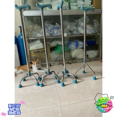 Gậy Tập Đi Inox Việt Nam 3/4 Chân - Gậy Hỗ Trợ Phục Hồi, Chất Liệu Bền, Nhẹ, Dễ Mang Theo, Điều Chỉnh Chiều Cao