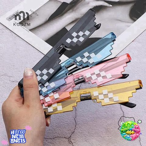 Kính Mát Khảm Retro Độc Đáo - Thiết Kế Thời Trang Cho Game Thủ - Bảo Vệ Mắt Chống Tia UV, Nhiều Màu Sắc