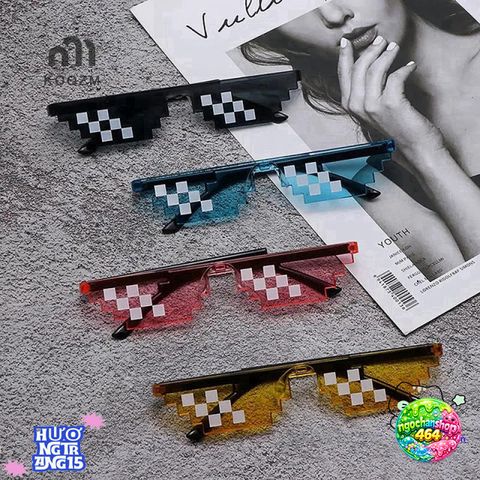 Kính Mát Khảm Retro Độc Đáo - Thiết Kế Thời Trang Cho Game Thủ - Bảo Vệ Mắt Chống Tia UV, Nhiều Màu Sắc