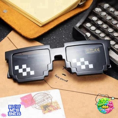 Kính Thug Life 8bit Chống Bụi - Kính Mát Thời Trang Cá Tính Cho Nam Nữ, Hot Trend 2018, Phụ Kiện Chụp Ảnh Nhóm