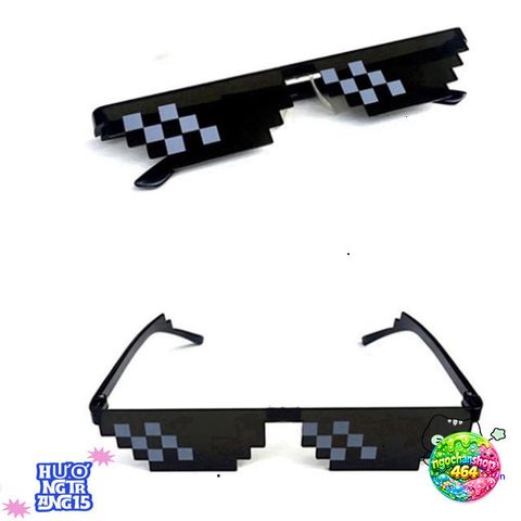 Kính Mắt 8-Bit Thug Life Unisex - Kính Chống Tia UV 400, Thời Trang Độc Đáo Cho Photoshoot Và Đi Bar