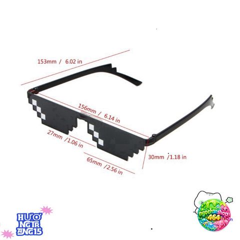 Kính Mắt Râm Chống Tia UV Thời Trang Unisex - Kính Thug Lìe Phong Cách Độc Đáo Cho Game Thủ và Người Yêu Meme