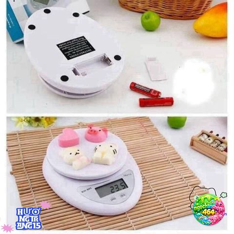 Cân Điện Tử Mini Nhà Bếp 1g-5kg - Cân Chính Xác Cao, Thiết Kế Tiện Dụng, Sử Dụng Dễ Dàng, Màn Hình LCD Rõ Ràng