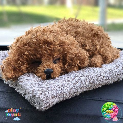 Chó Poodle Bông Xù Nâu 99% Khử Mùi, Lọc Khí - Thú Bông Trang Trí Xe Hơi Đáng Yêu, Phụ Kiện Ô Tô Hút Mùi Than Hoạt Tính