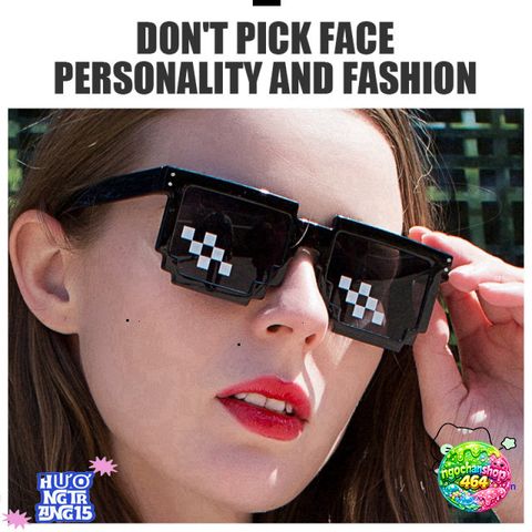 Kính Thug Life Phong Cách Retro - Kính Mát Chống UV Cho Tất Cả Giới Tính - Thời Trang Pixel Disco Nhảy Múa