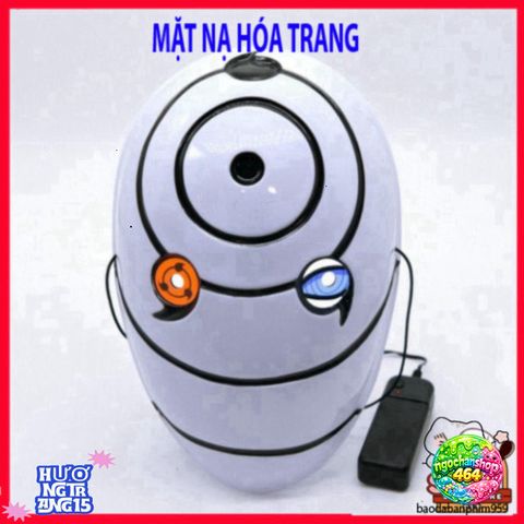 Khẩu Trang Sharingan Sasuke Phát Sáng - Quà Tặng Cosplay Fan Naruto Tobi Uchiha Obito Hấp Dẫn