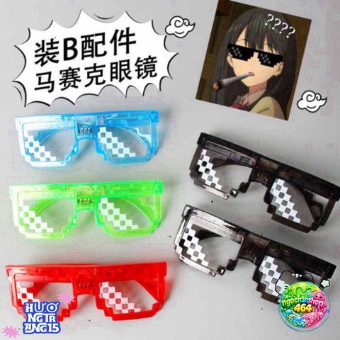 Kính Mắt LED 6 Chấm MineCRAFT Thuglife - Phong Cách Thời Trang Độc Đáo, Đèn Nhiều Màu Sắc, Hot Trend 2021