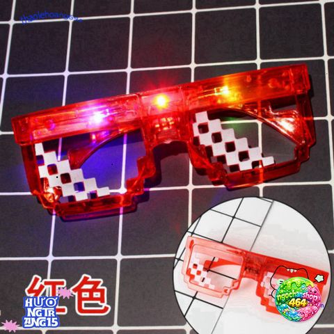 Kính Mát Gọng Vuông Thug Life Phát Sáng LED Thời Trang Hip Hop Cho Nam Nữ - Kính Mát Độc Đáo, Cá Tính, Hot Trend 2021