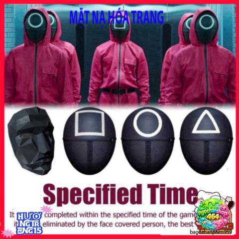 Mặt Nạ Cosplay Squid Game - Phụ Kiện Thời Trang Độc Đáo cho Halloween, Tiệc Hóa Trang và Sự Kiện Anime