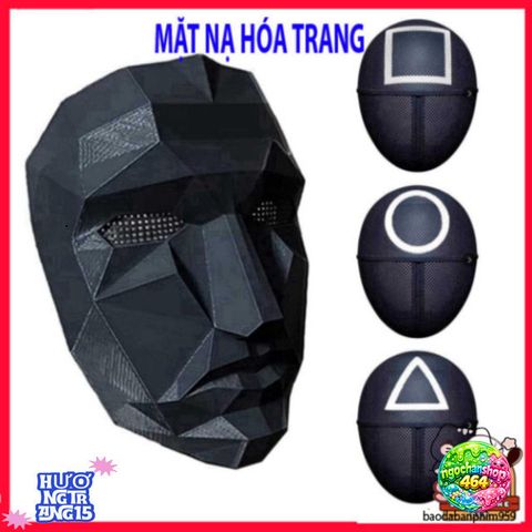 Mặt Nạ Cosplay Squid Game - Phụ Kiện Thời Trang Độc Đáo cho Halloween, Tiệc Hóa Trang và Sự Kiện Anime