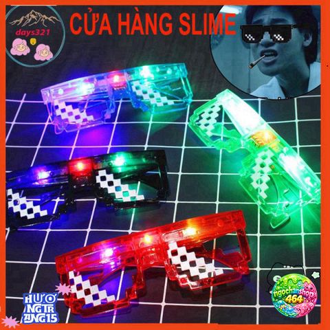 Kính Mắt Thời Trang LED MINECRAFT 6 Chấm - Kính Thug Life Độc Đáo Dành Cho Fan Game, Phong Cách Cool Ngầu