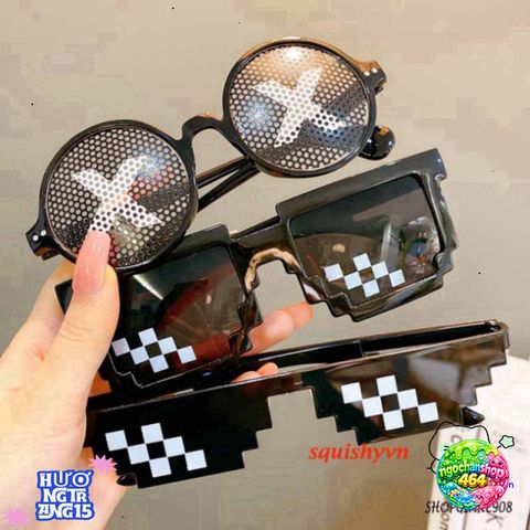 Kính Mắt Thug Life 6 Chấm MINECRAFT - Kính Thời Trang Nam Nữ Phong Cách Đẳng Cấp, Bảo Vệ UV, Nhiều Màu Sắc