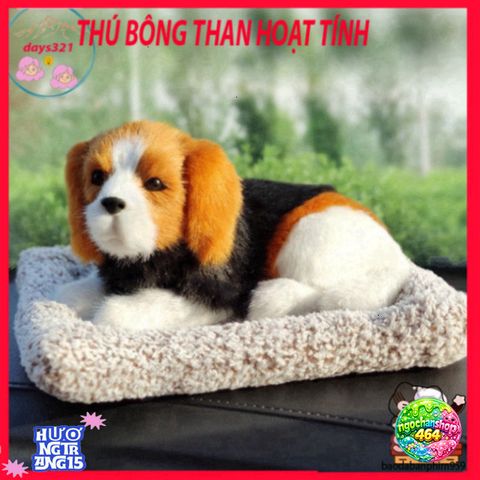 Túi Bông Hình Cún Đôi Đen Vàng - Khử Mùi, Lọc Không Khí Xe Hơi & Thú Cưng - Phụ Kiện Dễ Thương Cho Không Gian Sống Trong Lành