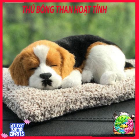 Túi Bông Hình Cún Đôi Đen Vàng - Khử Mùi, Lọc Không Khí Xe Hơi & Thú Cưng - Phụ Kiện Dễ Thương Cho Không Gian Sống Trong Lành