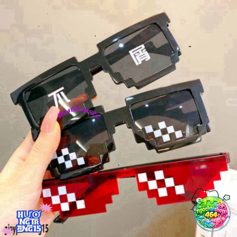 Kính Mắt Thuglife 6 Chấm MINECRAFT Đa Dạng Màu Sắc - Phong Cách Ngầu Thời Trang Cho Nam Nữ 2021