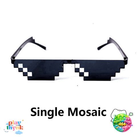 Kính Mát Hip-hop 8 Bit Pixel UV400 Cho Nam Nữ - Phong Cách Thời Trang Đẳng Cấp Game Thủ