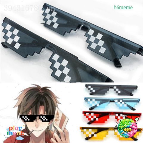 Kính Mát Vuông Thug Life Hài Hước Unisex - Phong Cách Hip Hop Thời Trang Cho Nam Nữ