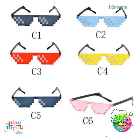 Kính Mát Vuông Thug Life Hài Hước Unisex - Phong Cách Hip Hop Thời Trang Cho Nam Nữ