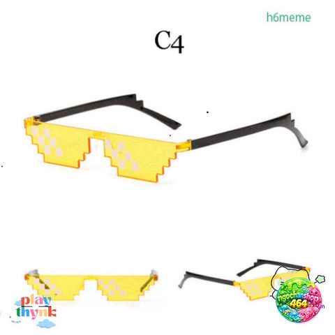Kính Mát Vuông Thug Life Hài Hước Unisex - Phong Cách Hip Hop Thời Trang Cho Nam Nữ