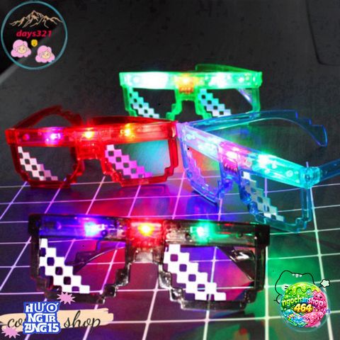 Kính Thuglife 6 Chấm MINECRAFT LED Nhiều Màu Sắc - Kính Mắt Thời Trang Độc Đáo Dành Cho Người Sáng Tạo