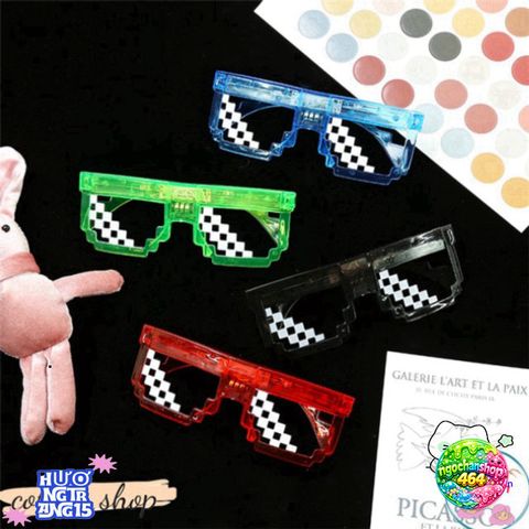 Kính Thuglife 6 Chấm MINECRAFT LED Nhiều Màu Sắc - Kính Mắt Thời Trang Độc Đáo Dành Cho Người Sáng Tạo