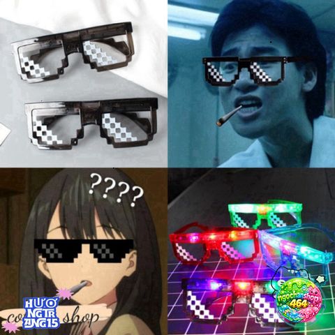 Kính Thuglife 6 Chấm MINECRAFT LED Nhiều Màu Sắc - Kính Mắt Thời Trang Độc Đáo Dành Cho Người Sáng Tạo