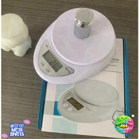 Cân Điện Tử Mini 5kg Độ Chính Xác Cao - Cân Tiểu Ly Nhà Bếp Định Lượng 1g-5kg với Màn Hình LCD và Pin Tặng Kèm