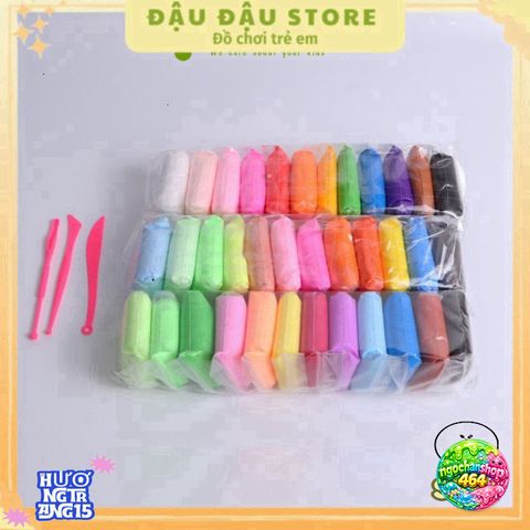 Đất Sét Nhật Bản Softclay Tự Khô Cao Cấp - Bộ 36 Màu Sáng Tạo Trang Trí & Nặn Mô Hình Cho Trẻ Em