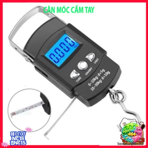 Cân Điện Tử Mini Cầm Tay - Đo Trọng Lượng Hành Lý và Chiều Cao Nhanh Chóng, Chính Xác Đến 50kg, Phụ Kiện Lý Tưởng Cho Du Lịch