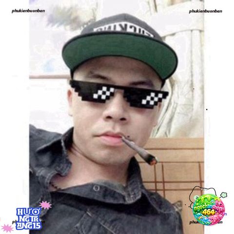 Gọng Kính Thug Life 8-Bit - Phụ Kiện Thời Trang Cá Tính Cho Gamer, Chống Tia UV, Quà Tặng Độc Đáo Ngày Valentine
