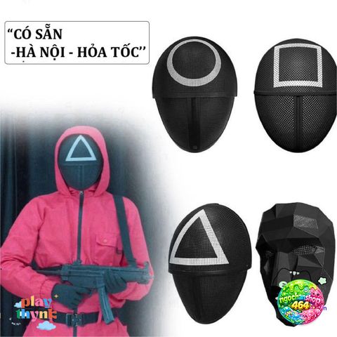 Mặt Nạ Cosplay Squid Game - Mặt Nạ Lính Bệt Halloween Độc Đáo Cho Người Lớn Và Trẻ Em - Phụ Kiện Thời Trang Hóa Trang