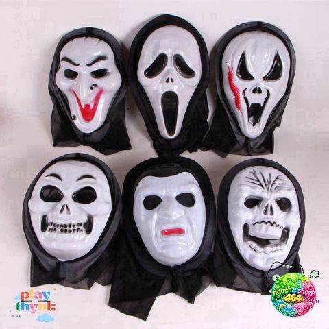 Mặt Nạ Halloween Ma Trắng - Phụ Kiện Hóa Trang Lễ Hội Cho Người Lớn và Trẻ Em, Đẹp và Độc Đáo