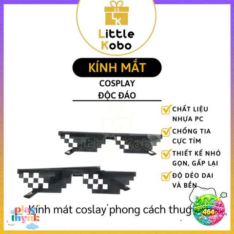 Kính Mặt Nạ Thug Life Siêu Ngầu - Kính Mát Cosplay Dày Chắc Chắn, Phong Cách Thời Thượng cho Trẻ Em