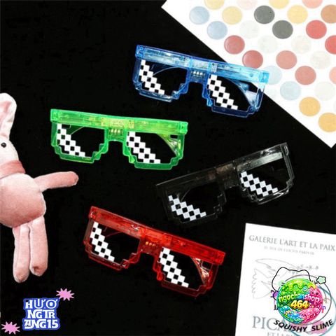 Kính Mắt LED 6 Chấm Thuglife MINECRAFT - Thời Trang Sắc Màu Độc Đáo, Phù Hợp Nam Nữ, Hot Trend 2021