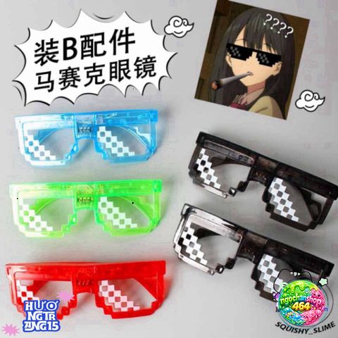 Kính Mắt LED 6 Chấm Thuglife MINECRAFT - Thời Trang Sắc Màu Độc Đáo, Phù Hợp Nam Nữ, Hot Trend 2021