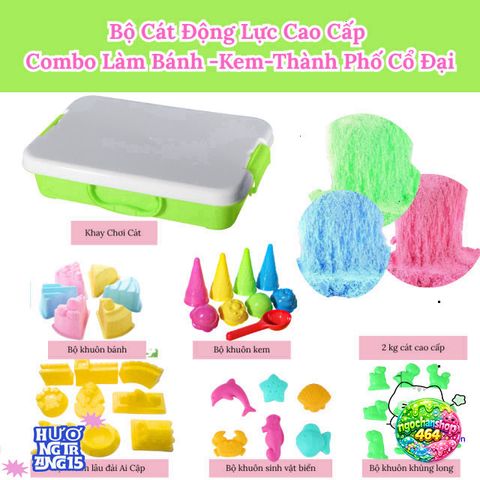 Bộ Đồ Chơi Cát Động Lực Ai Cập Cổ Đại - Khuôn Làm Bánh, Kem An Toàn Cho Bé Từ 3 Tuổi - Quà Tặng Sinh Nhật Giáo Dục