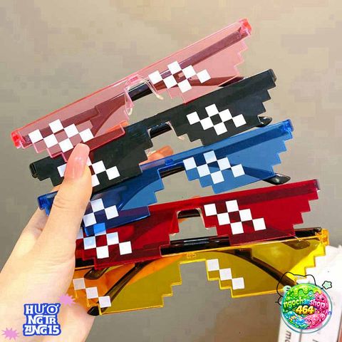 Kính Thuglife 6 Chấm MINECRAFT Đầy Màu Sắc - Kính Thời Trang Nam Nữ Phong Cách Cool Ngầu, Hot Trend 2021