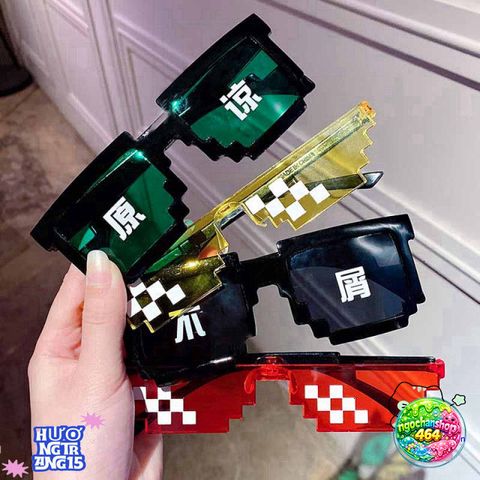 Kính Thuglife 6 Chấm MINECRAFT Đầy Màu Sắc - Kính Thời Trang Nam Nữ Phong Cách Cool Ngầu, Hot Trend 2021