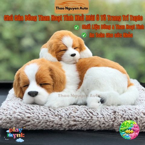 Thú Bông Chó Cún Than Hoạt Tính Khử Mùi Ô Tô - Trang Trí Taplo Xe Hơi, Lọc Không Khí, Dễ Thương và An Toàn cho Gia Đình