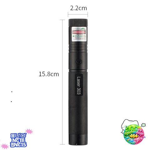 Đèn Laser 303 Tia Sáng Xanh - Bút Đèn Công Suất 100MW với Pin Dung Lượng Cao cho Trình Chiếu và Dò Soi Đồ Vật