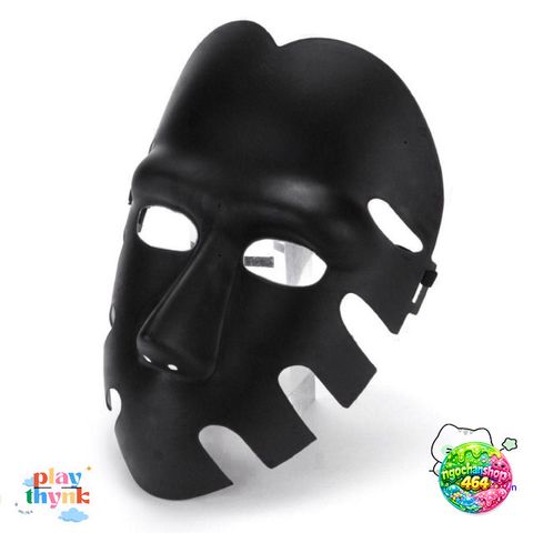 Mặt Nạ Squid Game 3D Cosplay Đen - Đạo Cụ Halloween Chụp Hình Độc Đáo, Trang Phục Tiệc Hóa Trang Thú Vị