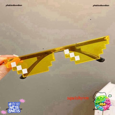 Kính Thug Life 6 Chấm Đa Sắc - Kính Mắt Thời Trang Siêu Ngầu Cho Game Thủ và Fan Minecraft