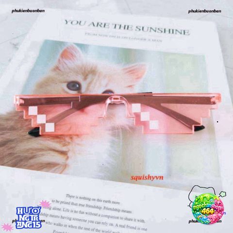 Kính Thug Life 6 Chấm Đa Sắc - Kính Mắt Thời Trang Siêu Ngầu Cho Game Thủ và Fan Minecraft