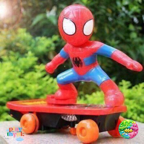Ván Trượt Spider Man Phát Sáng - Đồ Chơi Người Nhện Lướt Ván An Toàn Cho Bé Từ 2 Tuổi, Màu Sắc Tươi Sáng, Chất Liệu Nhựa Nhập Khẩu