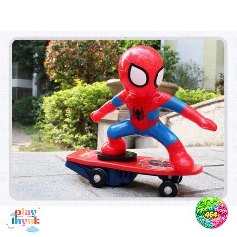 Ván Trượt Spider Man Phát Sáng - Đồ Chơi Người Nhện Lướt Ván An Toàn Cho Bé Từ 2 Tuổi, Màu Sắc Tươi Sáng, Chất Liệu Nhựa Nhập Khẩu