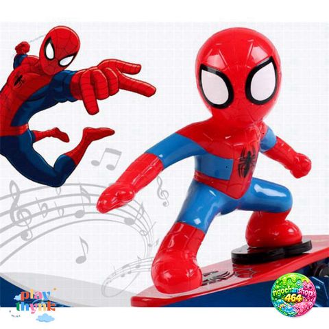 Ván Trượt Spider Man Phát Sáng - Đồ Chơi Người Nhện Lướt Ván An Toàn Cho Bé Từ 2 Tuổi, Màu Sắc Tươi Sáng, Chất Liệu Nhựa Nhập Khẩu