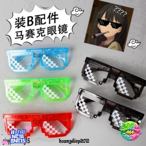 Kính LED Thuglife 6 Chấm MINECRAFT - Kính Mắt Thể Thao Thoáng Mát, Độc Đáo, Hot Trend 2021 Cho Nam Nữ