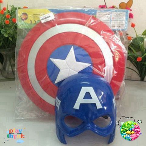 Bộ Trang Phục Đội Trưởng Mỹ Captain America - Mặt Nạ Chất Lượng Cao Có Đèn Âm Thanh, Đồ Chơi Siêu Anh Hùng cho Bé Trai