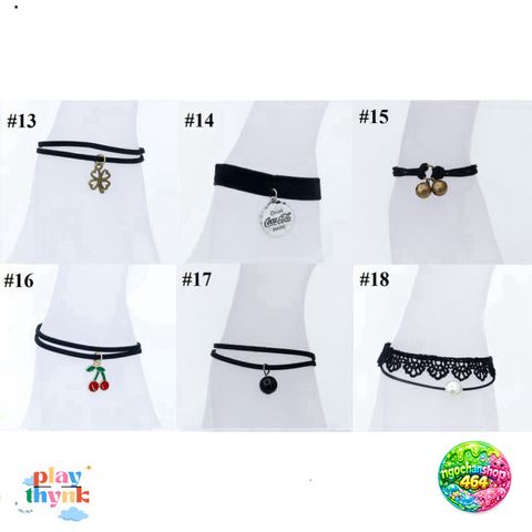 Vòng Chân Dây Chuyền Choker VYJ-5800T - Phong Cách Nhật Bản, Hàn Quốc, Châu Âu, Mỹ - Chất Liệu Hợp Kim và Da Nhung