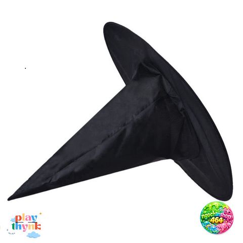 Mũ Phù Thủy Đen 7 Trong 1 - Phụ Kiện Hóa Trang Halloween Hoàn Hảo Cho Bé - Chất Liệu Oxford Chắc Chắn
